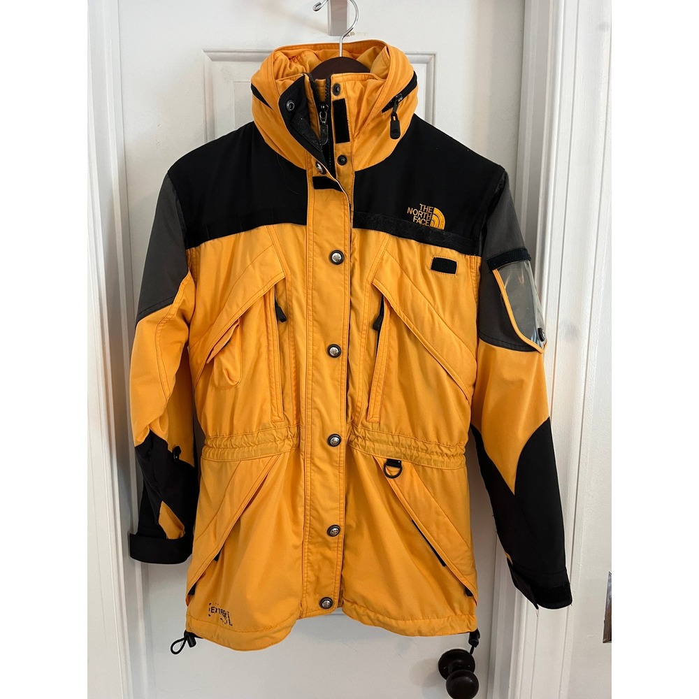 Vintage The North Face Extreme Ski Jacket Yellow Black Colorblock